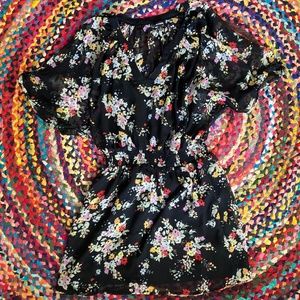 Floral Black Dress Sold on Mercari